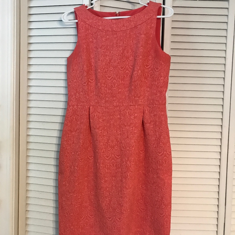 Ann Taylor pink/salmon sleeveless dress